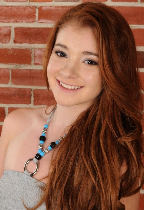 Small tits redhead teen Ava Sparxxx spreading tight pussy