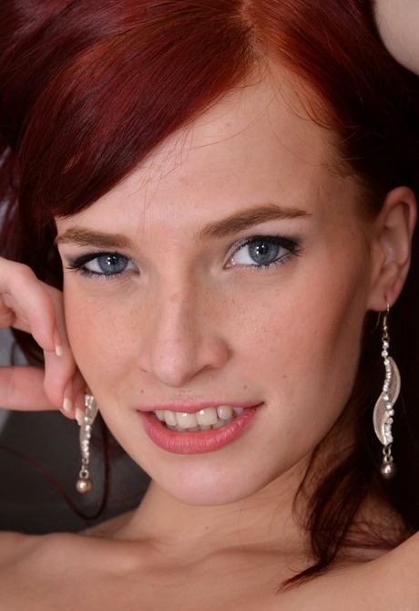 Horny redhead girl next door stuffing pussy with cucumber - 7 of 16