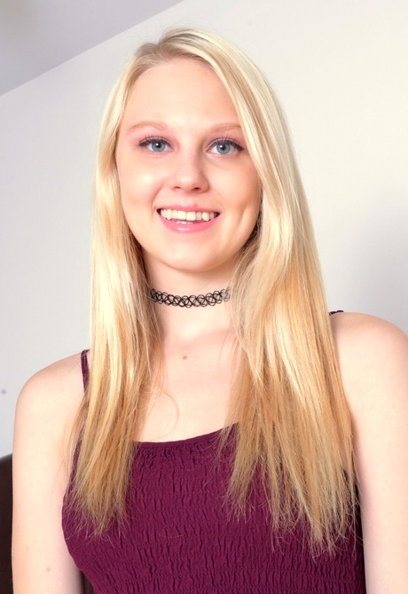 Natural blonde teen Lily Rader strips naked in her bedroom - 2 of 16