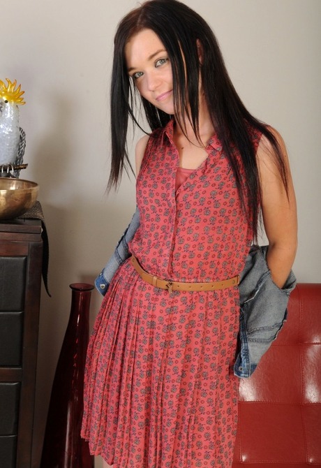 Cute small tits teen Mandy teasing and peeling off panties - 3 of 16