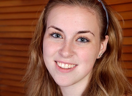 Perky coed teen Mattie spreading her pink pussy - 2 of 16