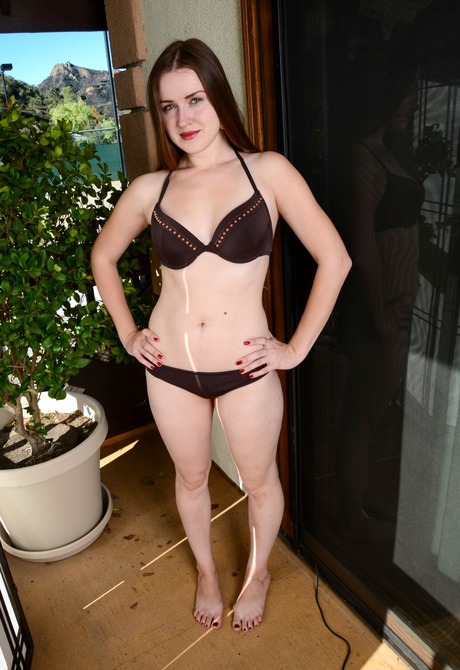 Lovely long haired Rose shows off her beautifully pale body