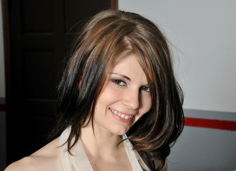 Sensual brunette Sensi lifts her dress and fingers her pussy - 2 of 15