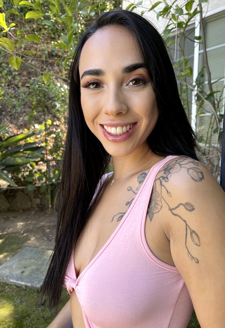 Slender flirty teen Gaby Ortega flashing sexy ass in upskirts and getting naked - 2 of 16