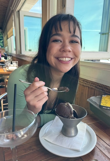 Babe teases with her tits on the beach in sexy black knee socks and heels while smoking - 10 of 12