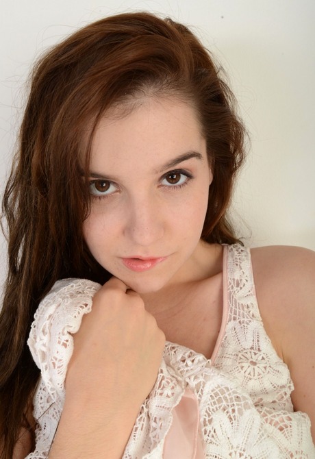 Cute amateur teen Kasey Warner fingering shaved pussy