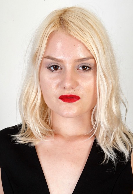 Sexy blonde teen Anya strips and teases in high heels - 2 of 16