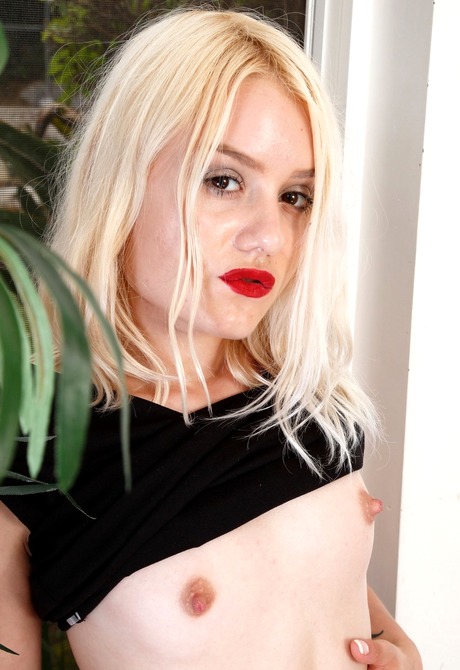 Sexy blonde teen Anya strips and teases in high heels - 10 of 16