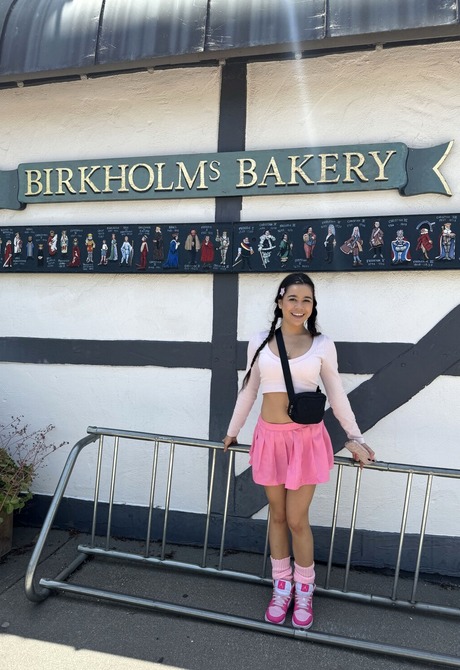 Cute Asian teen Brianna Arson reveals shaved pussy in public - 6 of 16