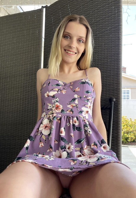 Maria Anjel takes off dress flaunting her thin figure and shaved pussy - 2 of 16